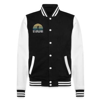 Ultra Running Ultramarathon Runner Marathoner - College-Sweatjacke - Schwarz/Weiß - Vorne - Nik (191cm) & Marisol (170cm)