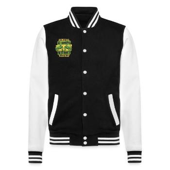 La vie serait ennuyeuse sans Chameleons Panther - Veste Teddy - noir/blanc - Devant - Nik (191cm) & Marisol (170cm)