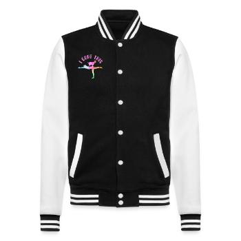 Je chèvre ce passionné de yoga - Veste Teddy - noir/blanc - Devant - Nik (191cm) & Marisol (170cm)