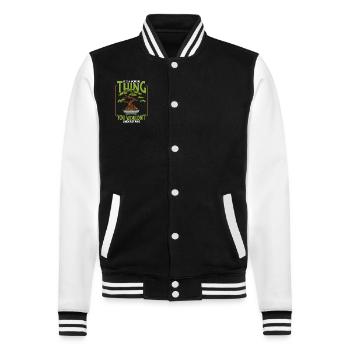 It's A Bonsai Thing Bonsai Pots Penjing Indoor - College Sweat Jacket - black/white - Front - Nik (191cm) & Marisol (170cm)