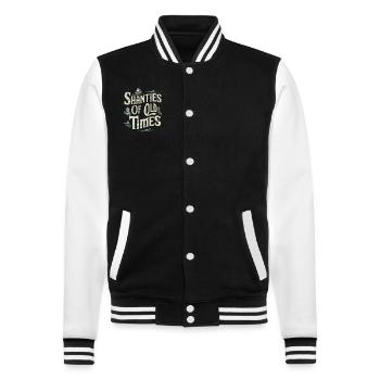 Sailors Sea Shanty Singing Ship Adventures - College Sweat Jacket - black/white - Front - Nik (191cm) & Marisol (170cm)