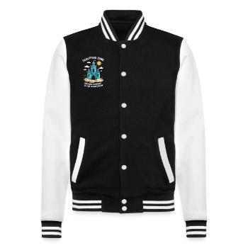 Creative Sandcastles Art on the Beach | Sculptures - College Sweat Jacket - black/white - Front - Nik (191cm) & Marisol (170cm)