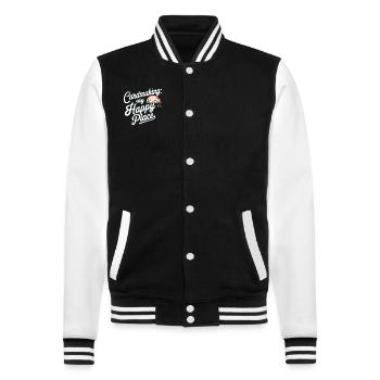 Cardmaker Scrapbooking-kartenherstellungssets Für - College-Sweatjacke - Schwarz/Weiß - Vorne - Nik (191cm) & Marisol (170cm)