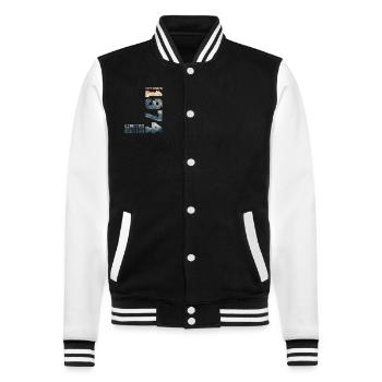 50th Birthday Original September 1974 Volume 74 - College Sweat Jacket - black/white - Front - Nik (191cm) & Marisol (170cm)