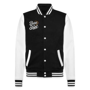 Cheerleading and Stunt Team Training for Spirit - College Sweat Jacket - black/white - Front - Nik (191cm) & Marisol (170cm)
