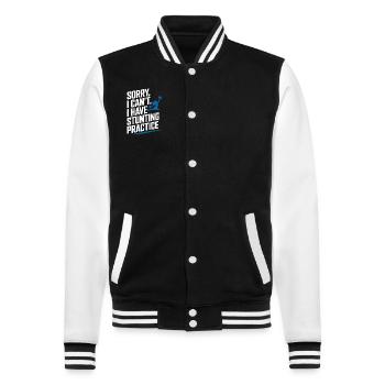 Cheerleading and Stunt Team Training for Spirit - College Sweat Jacket - black/white - Front - Nik (191cm) & Marisol (170cm)