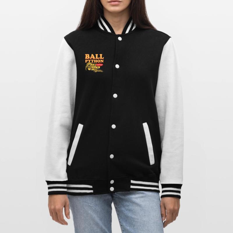 Königspython Python Schlangen Geschenk College-Sweatjacke