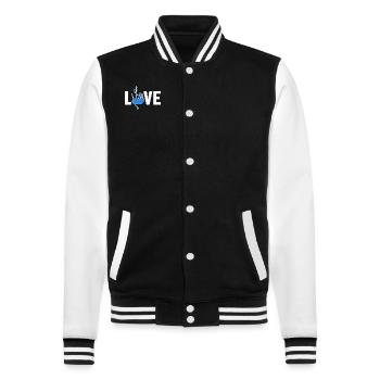 Cornemuse Love Great Highland Bagpipe Leçons - Veste Teddy - noir/blanc - Devant - Nik (191cm) & Marisol (170cm)