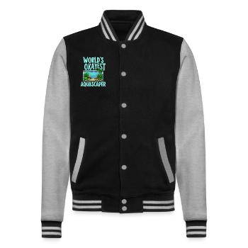 Aquascaping Enthusiast Underwater Gardening - College-Sweatjacke - Schwarz/Grau meliert - Vorne - Nik (191cm) & Marisol (170cm)