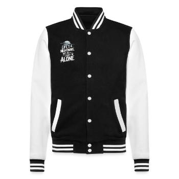 Introversion Style alternatif Émotionnel - Veste Teddy - noir/blanc - Devant - Nik (191cm) & Marisol (170cm)