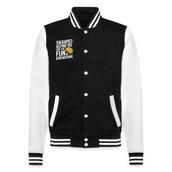 Mental Health Advocate Therapy Support Emotional - College Sweat Jacket - black/white - Front - Nik (191cm) & Marisol (170cm)