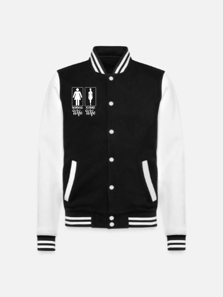 Ehefrau Geschenk Krankenschwester Ehefrau - College-Sweatjacke - Schwarz/Weiß