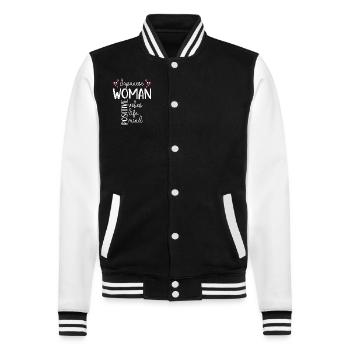 Fille Positive Femme Japonaise - Veste Teddy - noir/blanc - Devant - Nik (191cm) & Marisol (170cm)