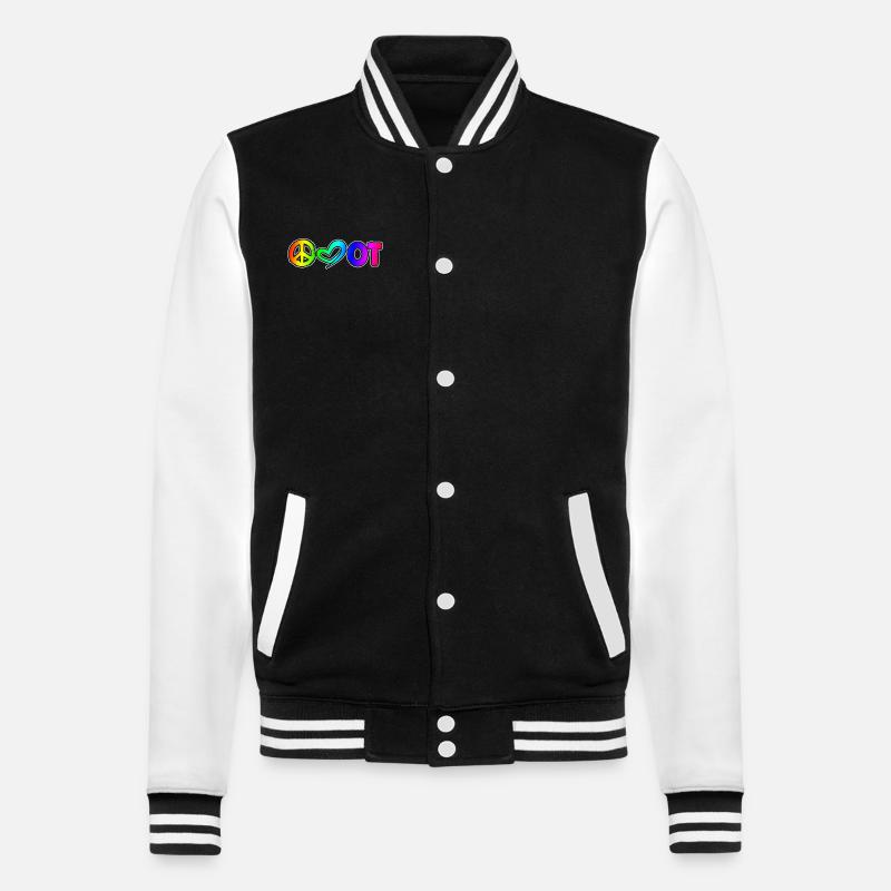 Occupational Therapy Peace - College Sweat Jacket - black/white