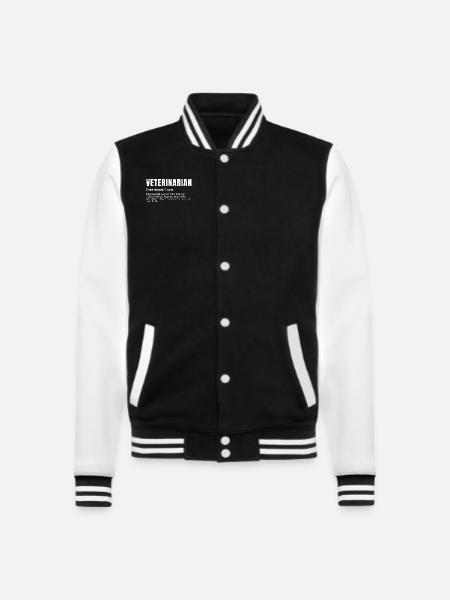 Funny Veterinarian Definition for Animal Doctor Oc - College Sweat Jacket - black/white