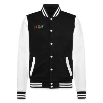 Koala Evolution Koalabear Eucalyptus Lover Koala - College Sweat Jacket - black/white - Front - Nik (191cm) & Marisol (170cm)