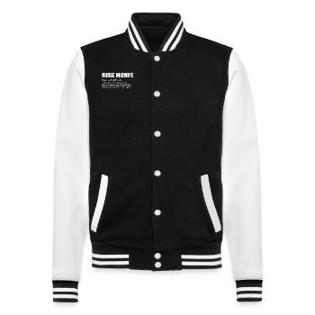 T-shirts de définition d’infirmière sage-femme - Veste Teddy - noir/blanc - Devant - Nik (191cm) & Marisol (170cm)
