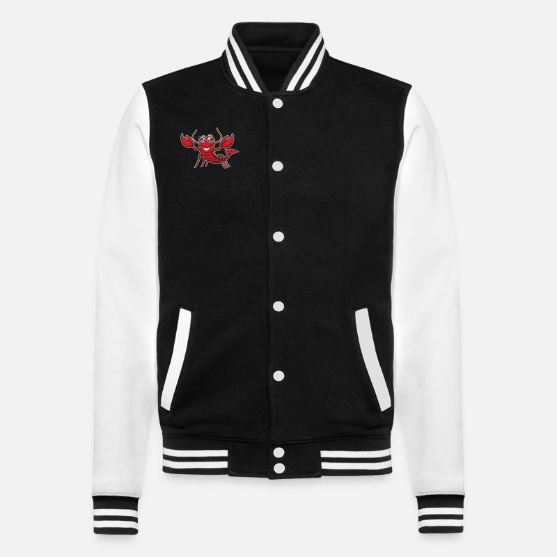 Funny Lobster Smile - College Sweat Jacket - black/white