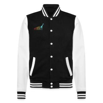 Girafe Evolution Giraffidae Nubian Africain - Veste Teddy - noir/blanc - Devant - Nik (191cm) & Marisol (170cm)