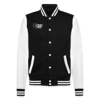 Someone In Florida Loves Me - College Sweat Jacket - black/white - Front - Nik (191cm) & Marisol (170cm)