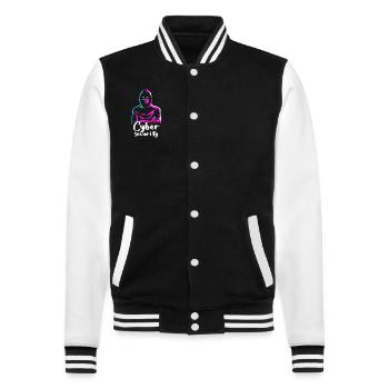 Cybersicherheitsexpertise von ethischen Hackern - College-Sweatjacke - Schwarz/Weiß - Vorne - Nik (191cm) & Marisol (170cm)