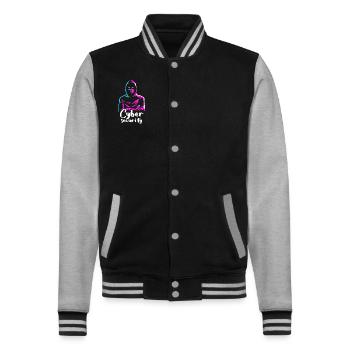 Ethical Hacker Cybersecurity Expertise - College Sweat Jacket - black/heather grey - Front - Nik (191cm) & Marisol (170cm)