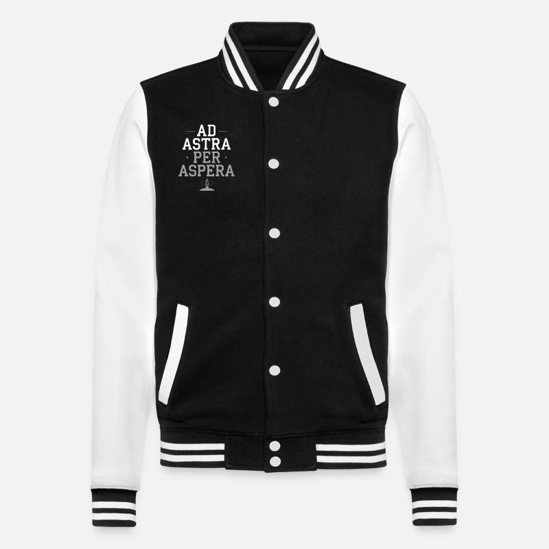 Space Exploration Cosmic Discovery - College Sweat Jacket - black/white