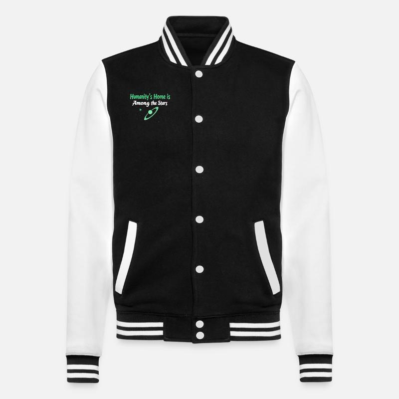 Space Exploration Cosmic Discovery - College Sweat Jacket - black/white