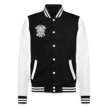 Bienenfreundlicher Gärtner, Bestäuber, Garten Und - College-Sweatjacke - Schwarz/Weiß - Vorne - Nik (191cm) & Marisol (170cm)