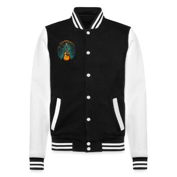 Yggdrasil Nature Musicien Arbre De Vie - Veste Teddy - noir/blanc - Devant - Nik (191cm) & Marisol (170cm)