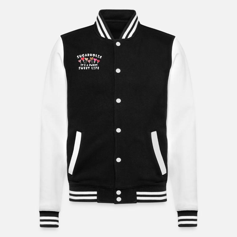 Passionné de sucreries sucrées - Veste Teddy - noir/blanc
