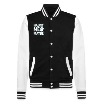 Paranormal Comedy Funny Ghost Humor Lighthearted - College Sweat Jacket - black/white - Front - Nik (191cm) & Marisol (170cm)