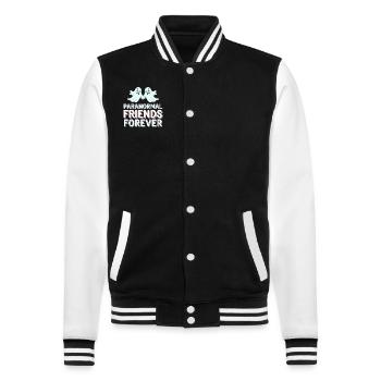 Paranormal Comedy Funny Ghost Humor Lighthearted - College Sweat Jacket - black/white - Front - Nik (191cm) & Marisol (170cm)