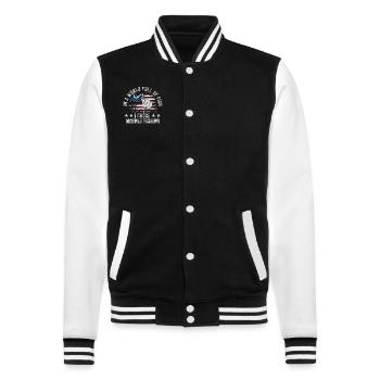 Neodym-Magnet zum Angeln, magnetischer Fischer - College-Sweatjacke - Schwarz/Weiß - Vorne - Nik (191cm) & Marisol (170cm)