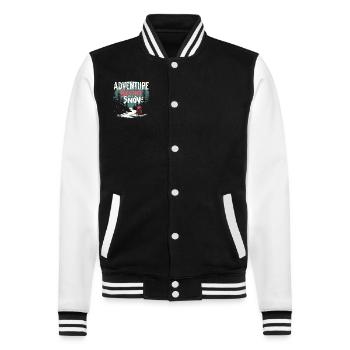 Winter Camper Snow Camping Adventure - College Sweat Jacket - black/white - Front - Nik (191cm) & Marisol (170cm)