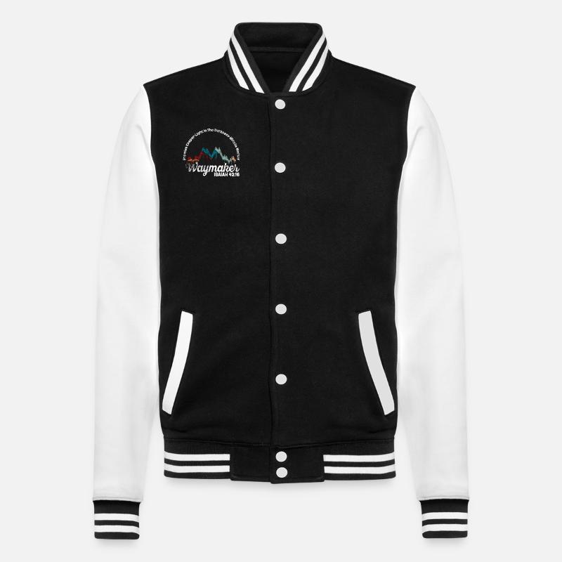 Wegweiser, Versprechenshüter, Wundertäter - College-Sweatjacke - Schwarz/Weiß