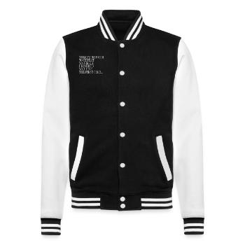 Il n’est pas nécessaire de se répéter - Veste Teddy - noir/blanc - Devant - Nik (191cm) & Marisol (170cm)