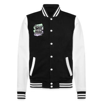 Creative Hobby For Beginners In The - College Sweat Jacket - black/white - Front - Nik (191cm) & Marisol (170cm)