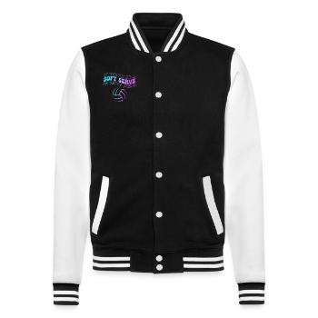 Wenn Sie ein Softeis wollen, holen Sie sich Eis - College-Sweatjacke - Schwarz/Weiß - Vorne - Nik (191cm) & Marisol (170cm)