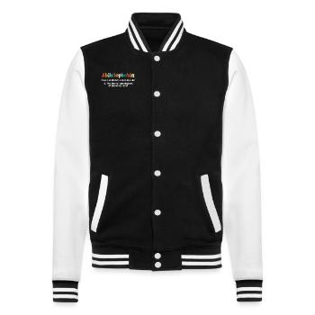 Abibliophobia Bookworm Reading Books - College Sweat Jacket - black/white - Front - Nik (191cm) & Marisol (170cm)