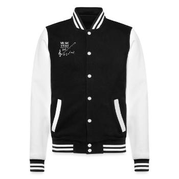 Violinists, String Instrument Musicians, Classical Music - College Sweat Jacket - black/white - Front - Nik (191cm) & Marisol (170cm)