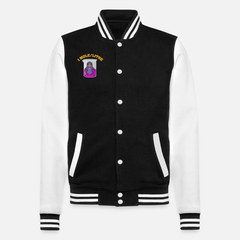 1 Mol/L - College-Sweatjacke - Schwarz/Weiß