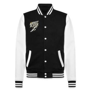 Spieler Mit Weltraumthemen Cosmic Gaming Sci-fi - College-Sweatjacke - Schwarz/Weiß - Vorne - Nik (191cm) & Marisol (170cm)