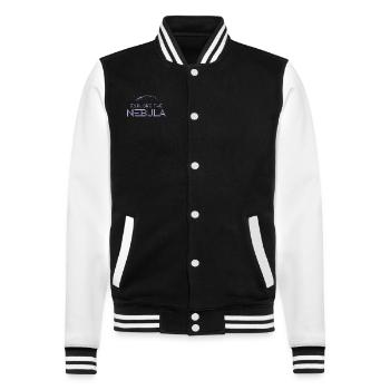 Spieler Mit Weltraumthemen Cosmic Gaming Sci-fi - College-Sweatjacke - Schwarz/Weiß - Vorne - Nik (191cm) & Marisol (170cm)