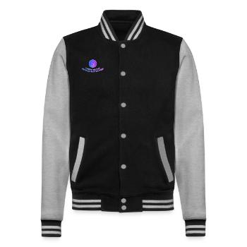 Follow Your Heart (To The Fridge) - College Sweat Jacket - black/heather grey - Front - Nik (191cm) & Marisol (170cm)