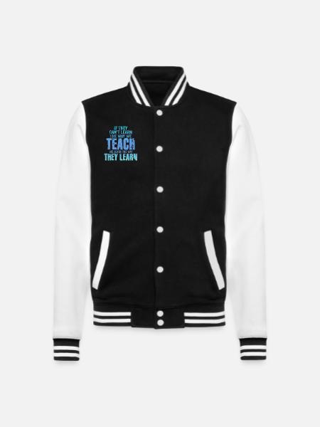 Autism Awareness SPED Teacher Learn - College Sweat Jacket - black/white