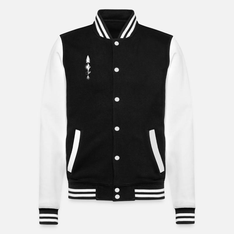 Nature's Vertical Harmony - College Sweat Jacket - black/white