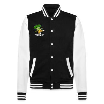 Karaté Brocoli Arts Martiaux Combattant d’Arts Martiaux - Veste Teddy - noir/blanc - Devant - Nik (191cm) & Marisol (170cm)