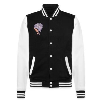 Gratitude Practice Journal Lover Emotional - College Sweat Jacket - black/white - Front - Nik (191cm) & Marisol (170cm)