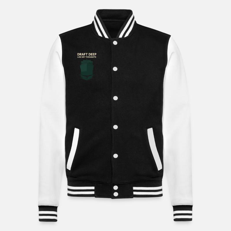 Schiff-sichtgerät Containerschiff Frachtschiff - College-Sweatjacke - Schwarz/Weiß